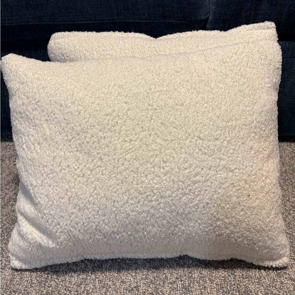 Cozy White Throw Pillow - set of 2